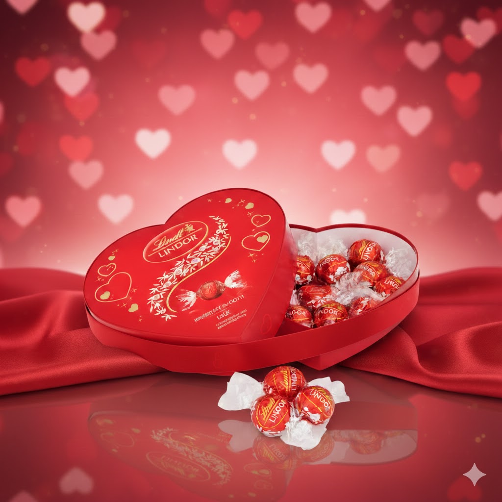 Lindt Lindor Milk Heart Truffles Box 160g ❤️
