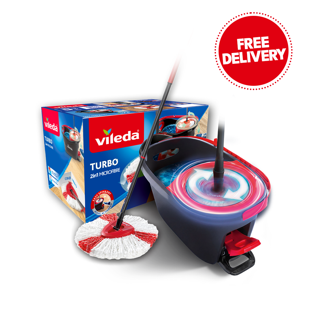 BUY & WIN! Vileda Easy Wring and Clean Turbo Microfibre Mop and Bucket Set, Special Offer