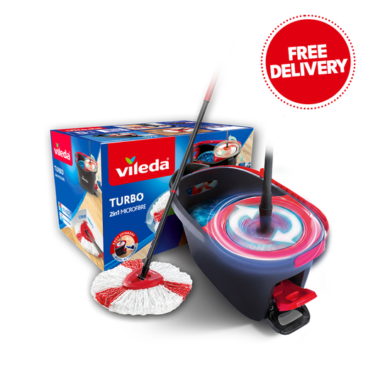 Vileda Easy Wring and Clean Turbo Microfibre Mop and Bucket Set, Special Offer