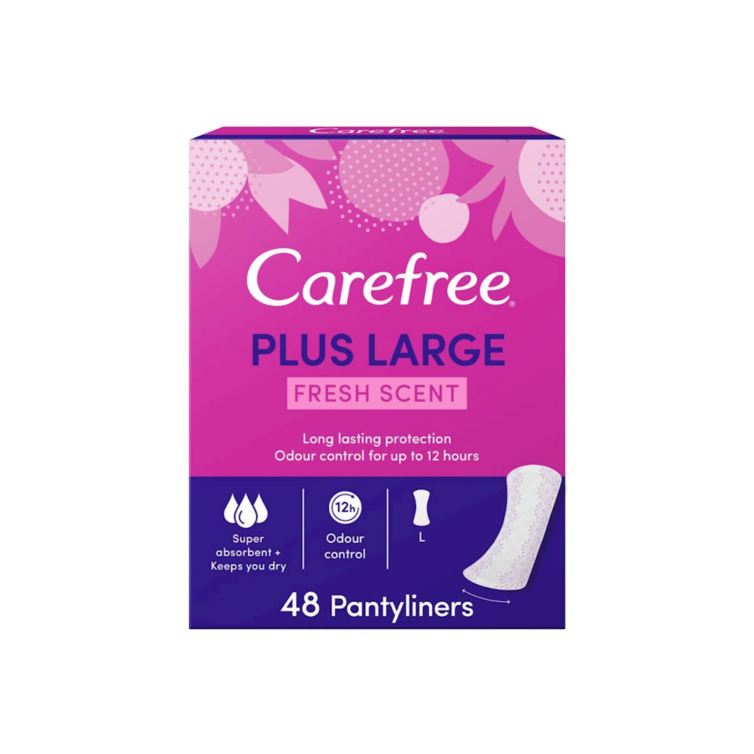 Carefree Plus Large Fresh Scent 48's