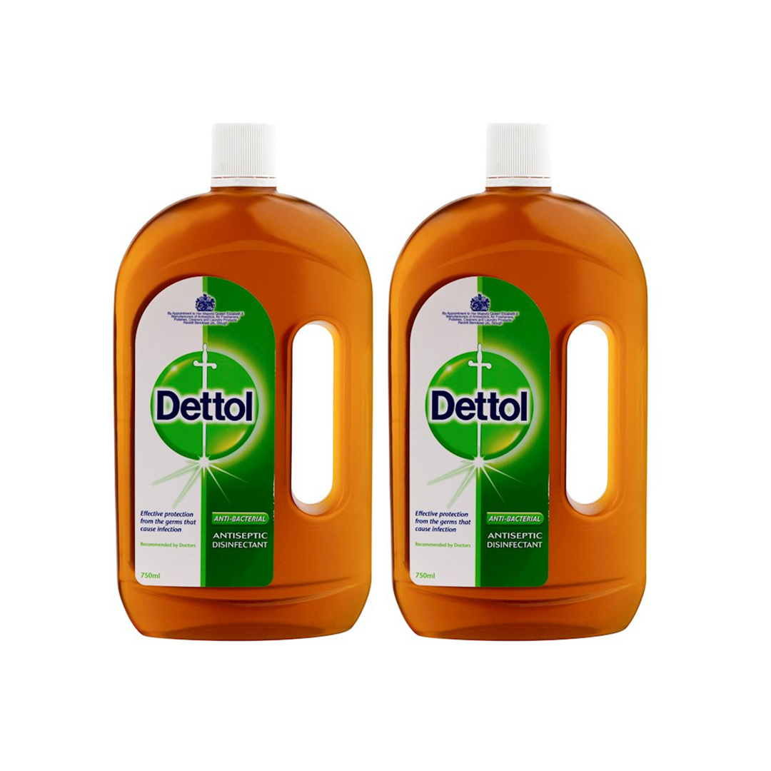 Dettol Antiseptic Liquid 750ml Pack of 2, 15% OFF