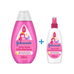 Johnson Baby Shampoo Shiny Drops 500ml + Spray 200ml Free
