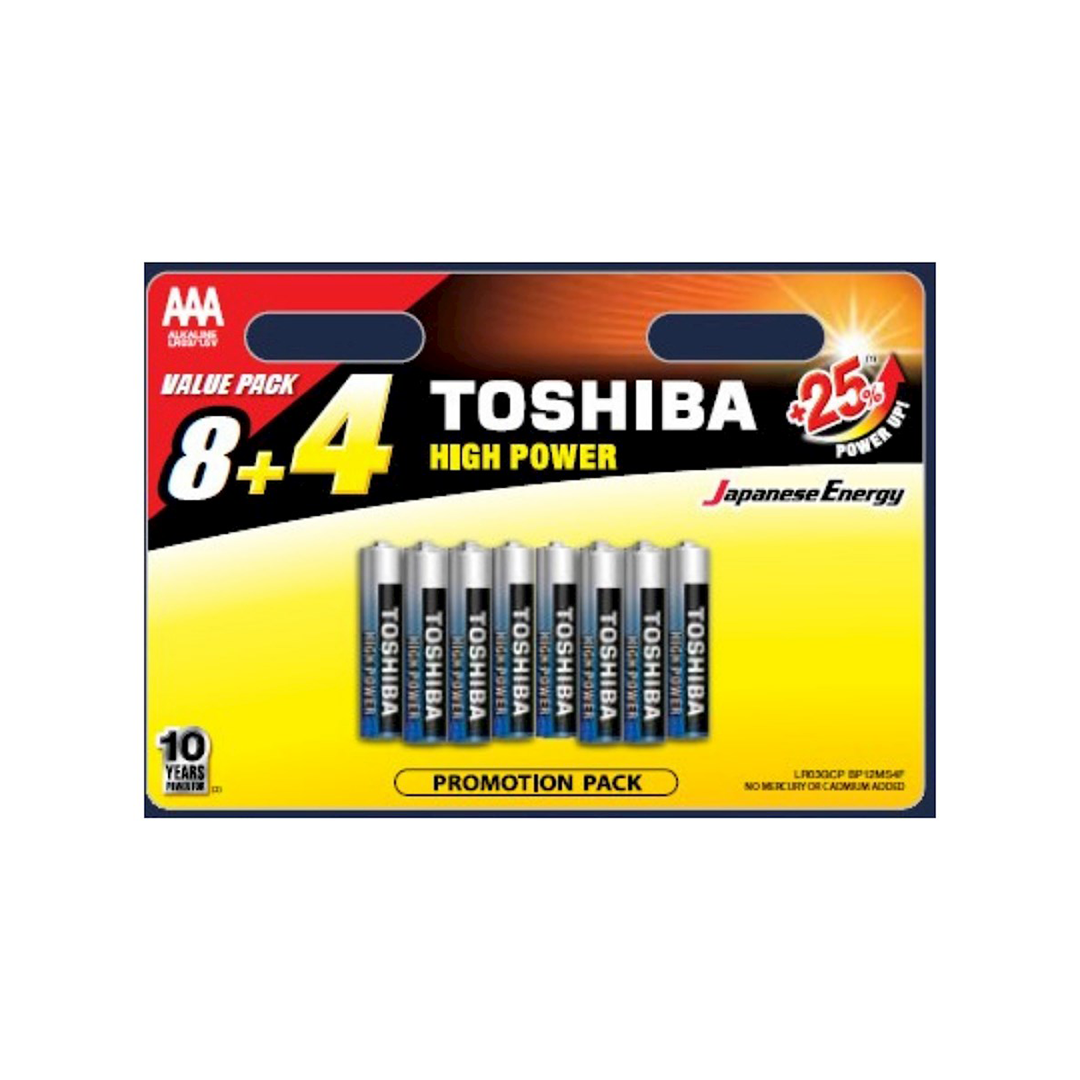 Toshiba High Power AAA(8+4 Free) Alkaline LR03 152657