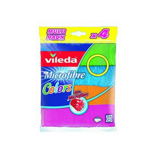 Vileda Multi Purpose Microfiber Roll Colors 4 Pcs, Special Price