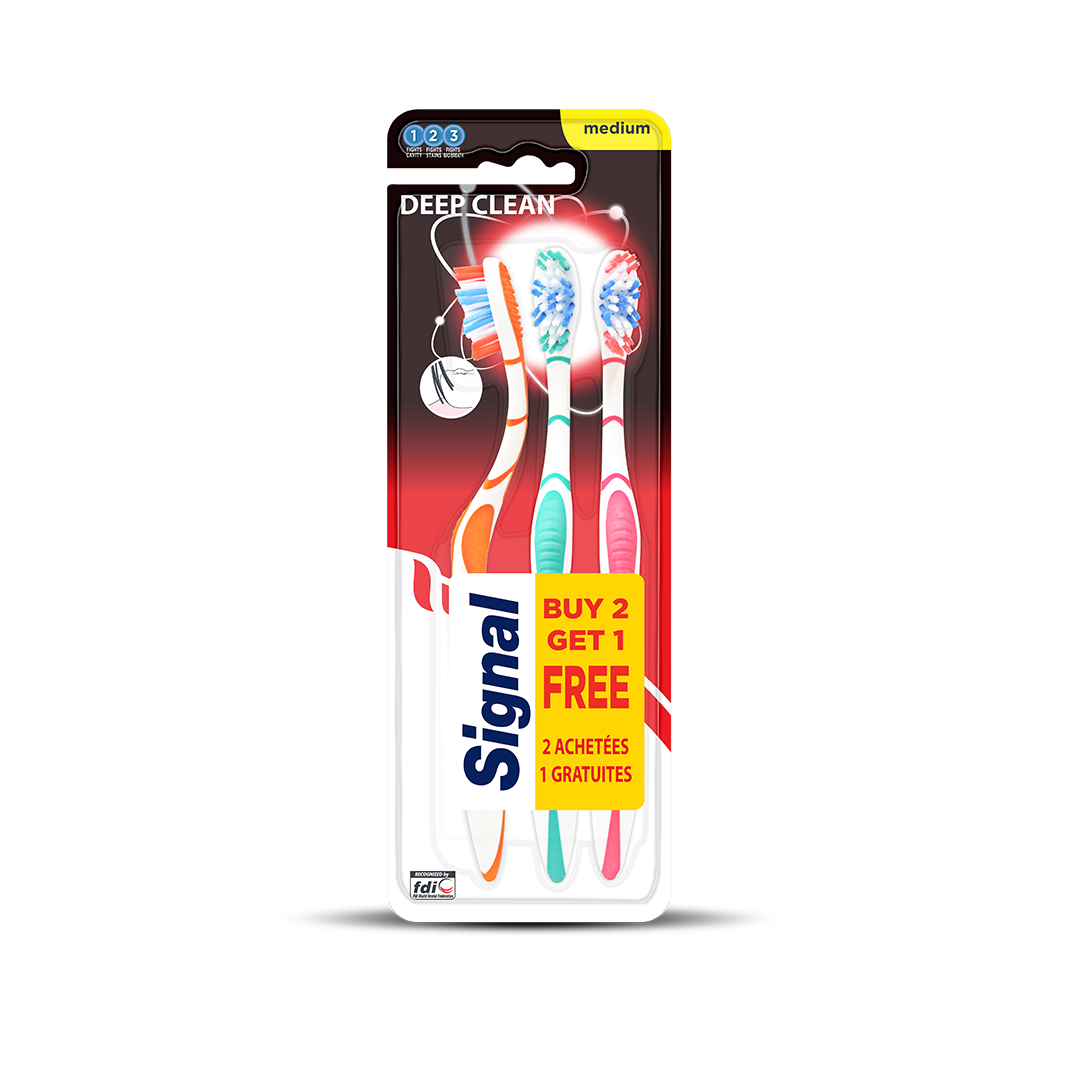Signal Toothbrush Deep Clean Medium 2+1 Free