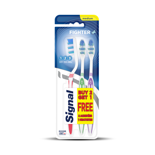 Signal Toothbrush Fighter Medium 2+1 Free