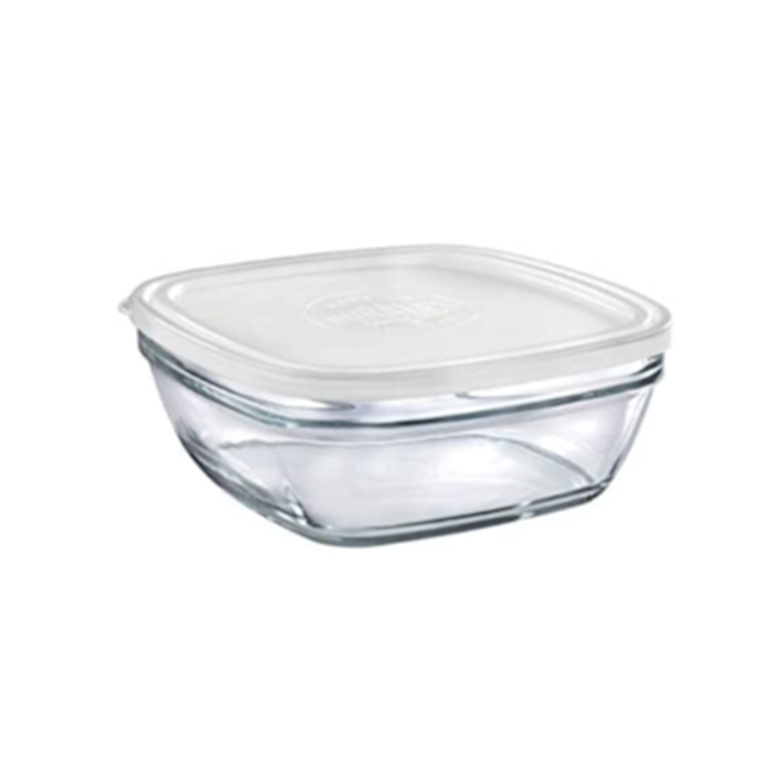 Duralex Freshbox Clear Square 9cm + Frosted Lid - 15cl - DRL 9026AM12A1111