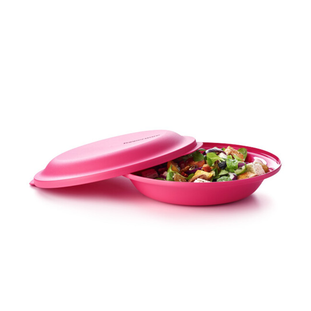 Tupperware Aloha Double Plates - Rubine Red