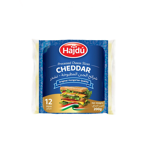 Hajdu Processed sliced cheese 200g Cheddar