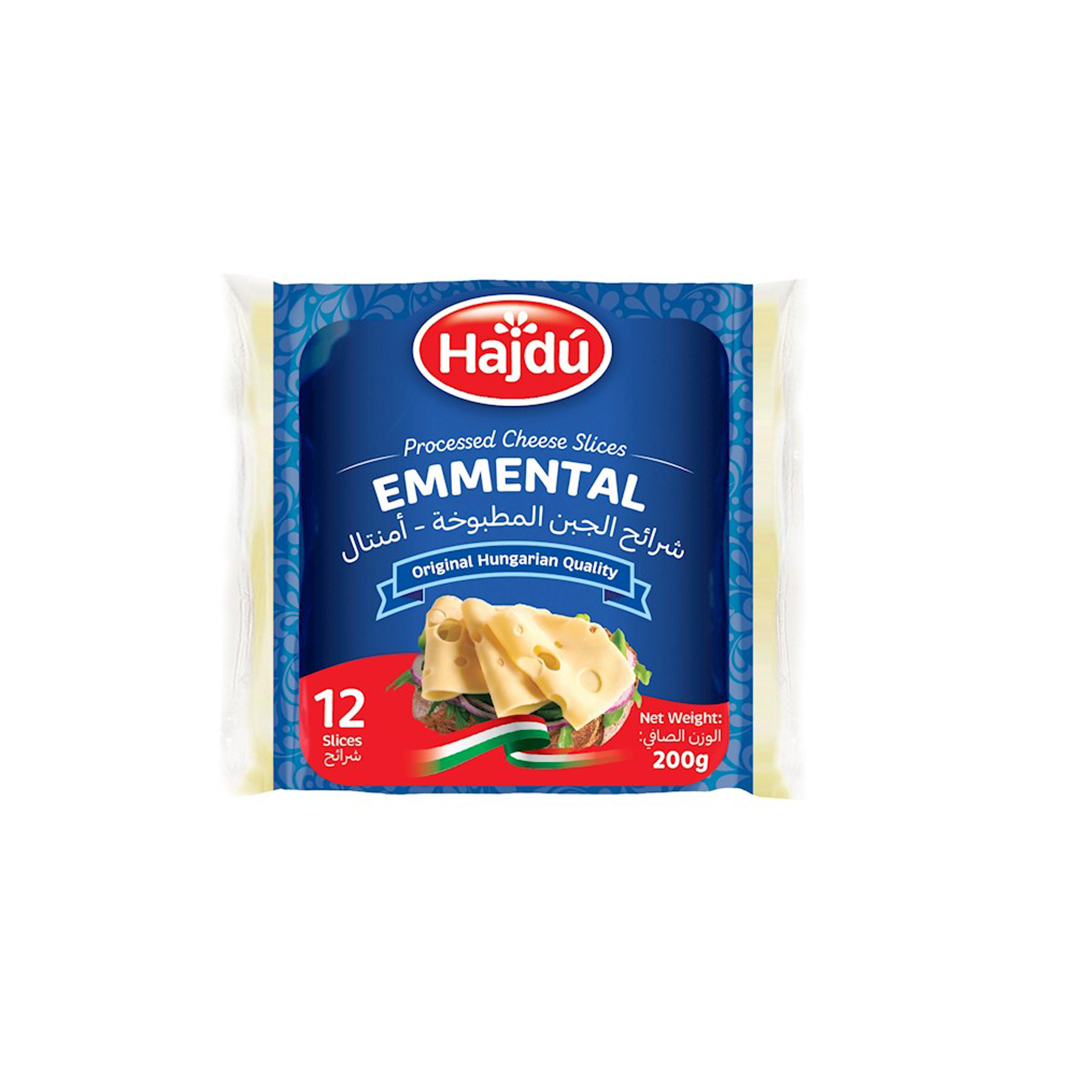 Hajdu Processed Sliced Cheese 200g Emmental