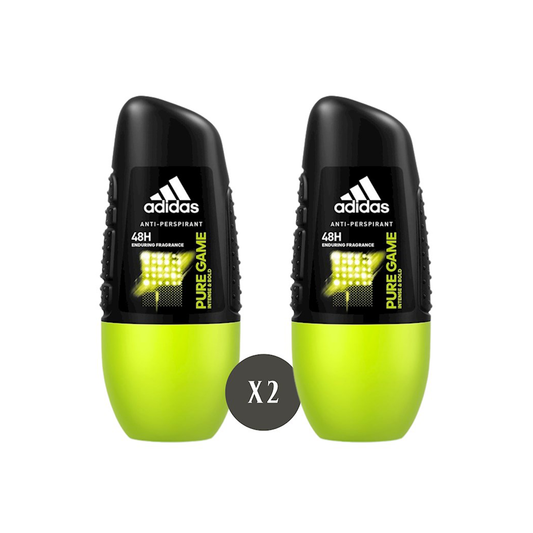 Adidas Pure Game Male Roll On 50ml X2, 25% OFF