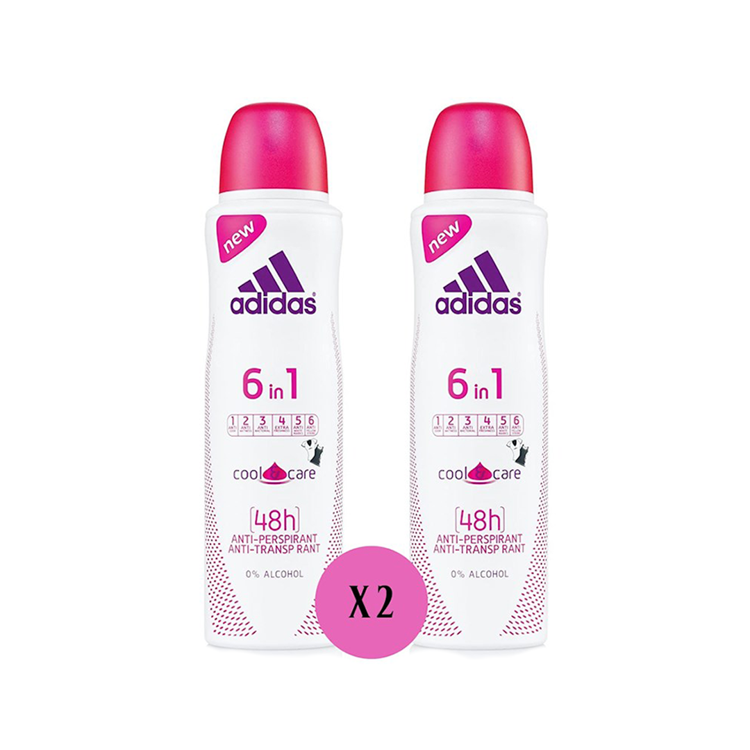 Adidas 6in1 Action 3 Female Deodorant 150ml x2, 25% OFF