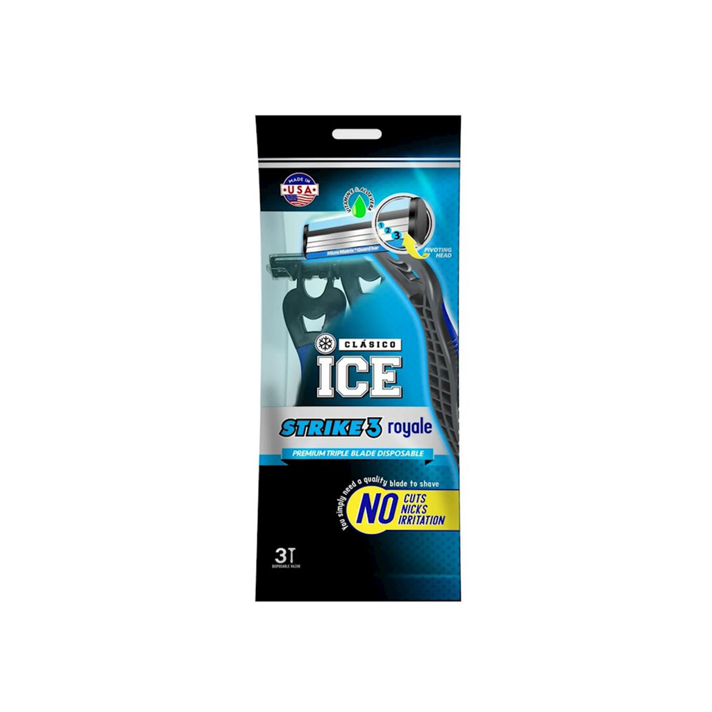 Fattal Online - Buy Clasico Ice Strike 3 Disposable Triple Blade Razor ...