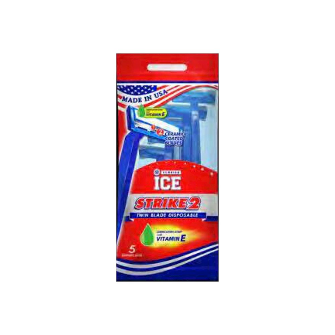 Clasico Ice Strike 2 Plus Long Handle Pouch  of 5 Razors