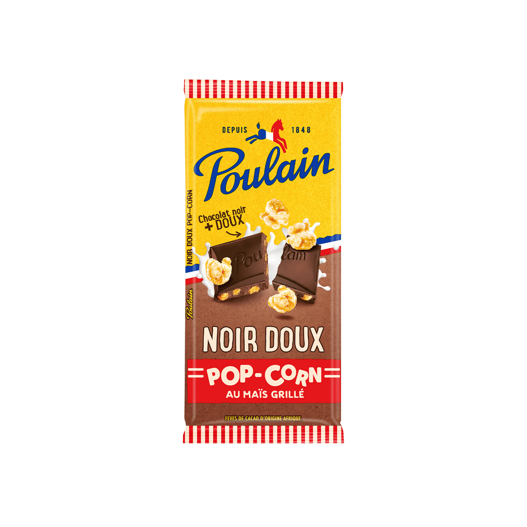 Poulain Noir Doux Pop Corn, 95g