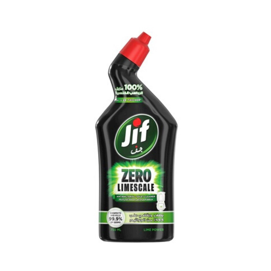 Jif Antibacterial Hard Surface Toilet Cleaner, Lime Power, Zero Limescale Disinfectant, 750ml