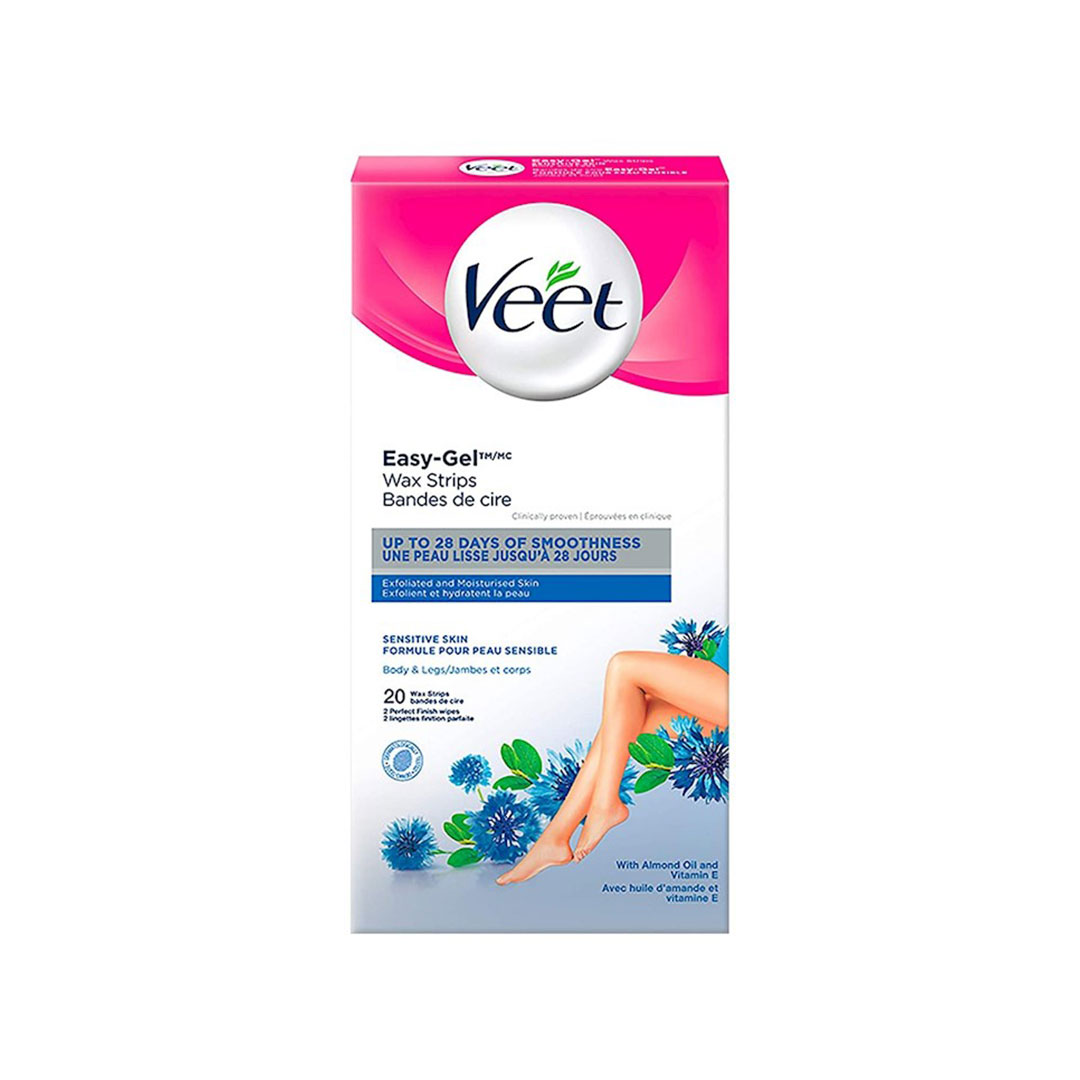 Veet Wax Strips Easy Gel Sensitive Skin 20S